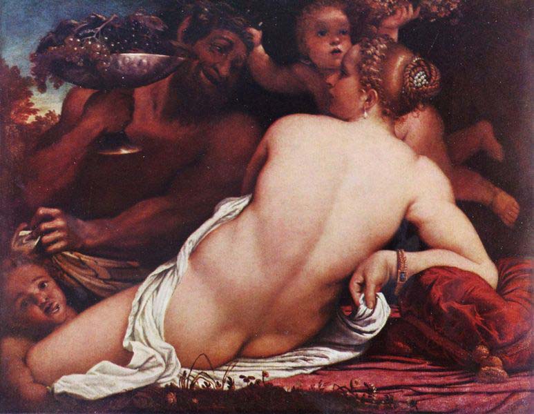 CARRACCI, Annibale Bacchantin, Detail